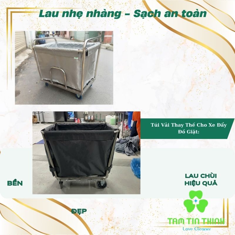 Túi Vải Thay Thế Cho Xe Đẩy Đồ Giặt