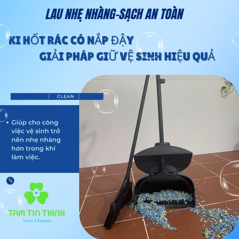 Ki hốt rác có nắp