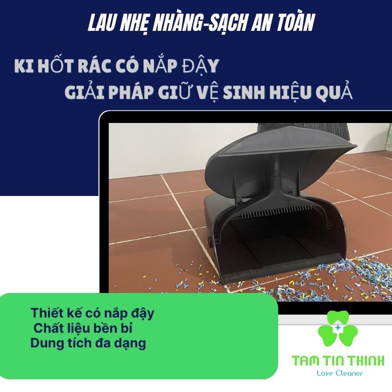 Ki hốt rác có nắp