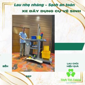 Xe đẩy dụng cụ vệ sinh